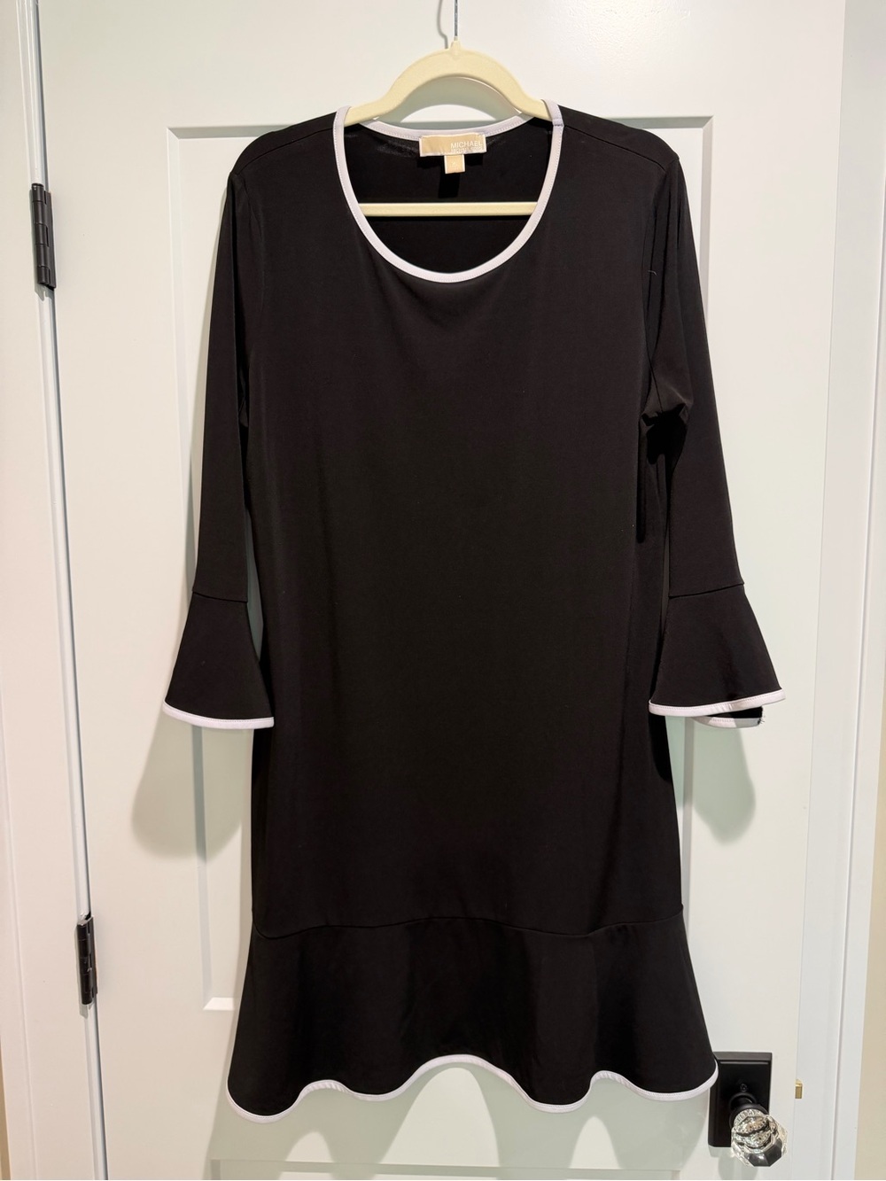 MICHAEL Michael Kors Black Dress with White Trim Size XL